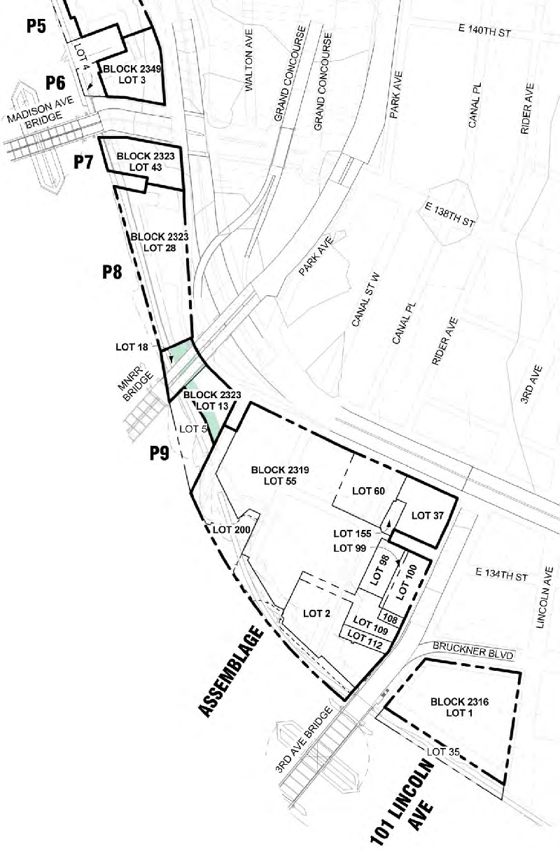 Map of Port Morris Harlem River BOA